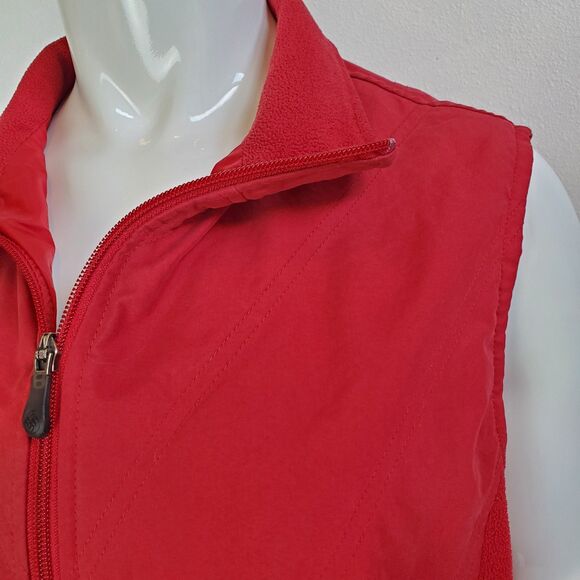 Columbia Plus Size Red Quilted Fleece Vest - Picture 5 of 9